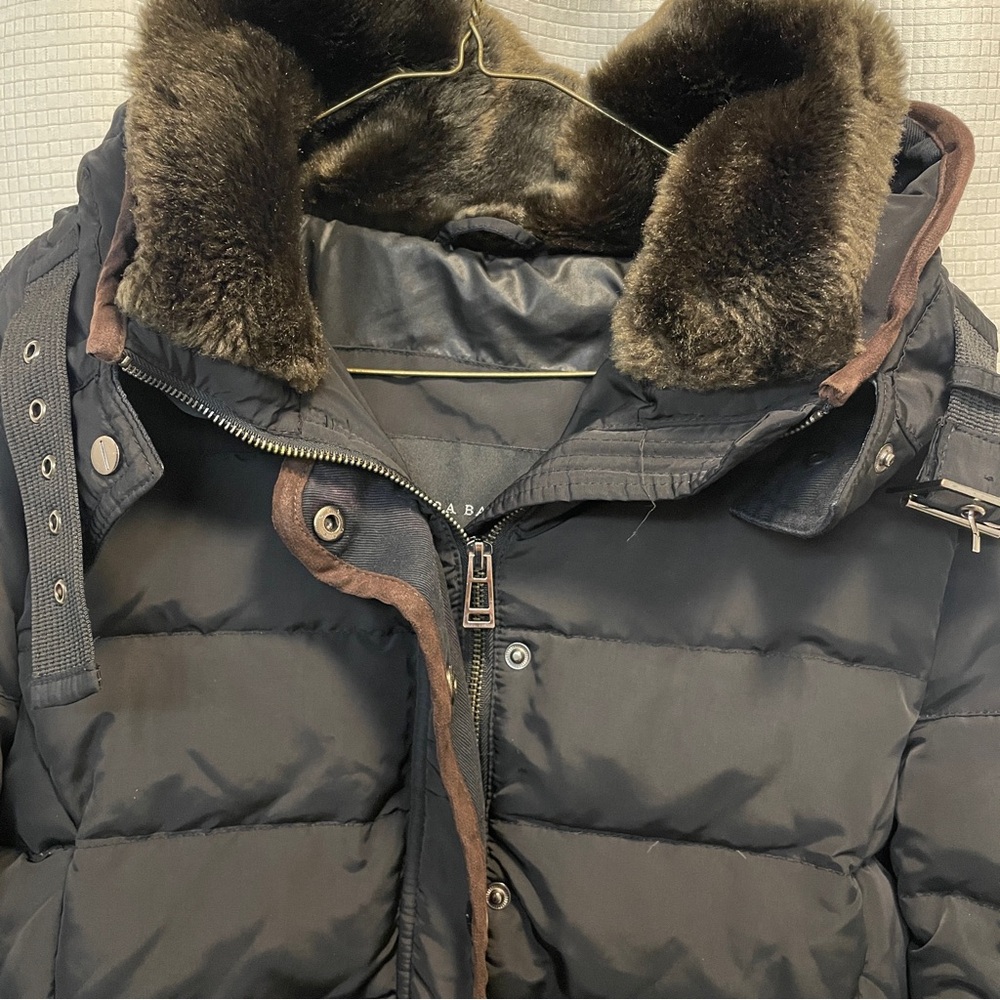 Zara Black Puffer Jacket Large - Picture 5 of 11